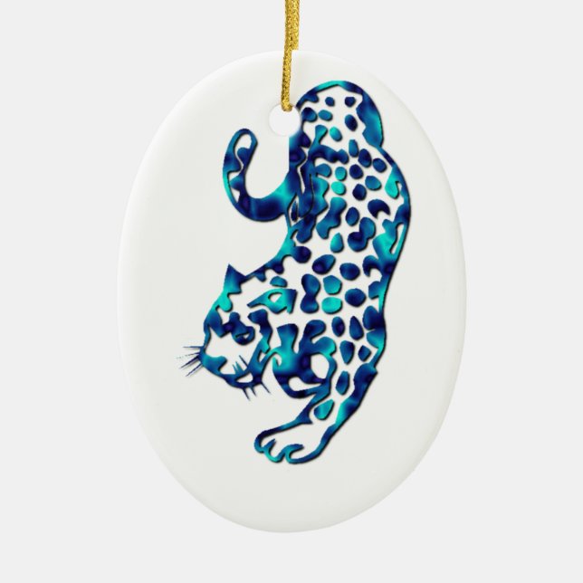 Panther-Entwurfs-Verzierung Keramik Ornament (Vorne)