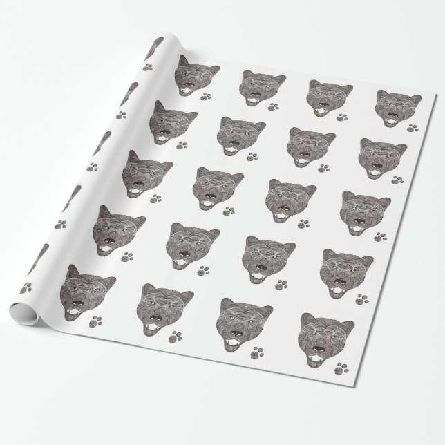 Panther Geschenkpapier (Ungerollt)