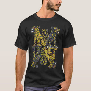 Panther Huichol Zucker-Schädel Calavera Mexikanisc T-Shirt