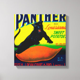 Panther-Jamswurzel LabelLawtell, LA Leinwanddruck