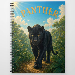 Panther Jungle Trail Wasserfarbe GeoSaga Notizblock