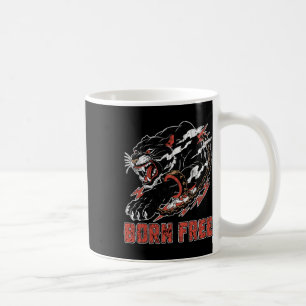 Panther mit Kette Black History Month Afroamerikan Kaffeetasse