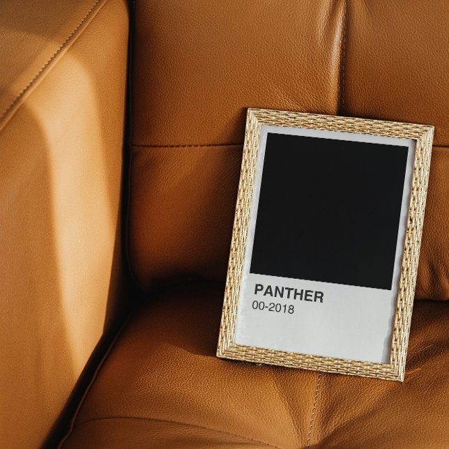 Panther Movie Black - Weiße Grenze Poster (Von Creator hochgeladen)