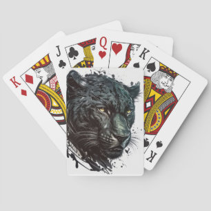Panther Portrait Animal Painting Wildlife Spielkarten