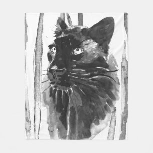Panther Portrait Fleecedecke
