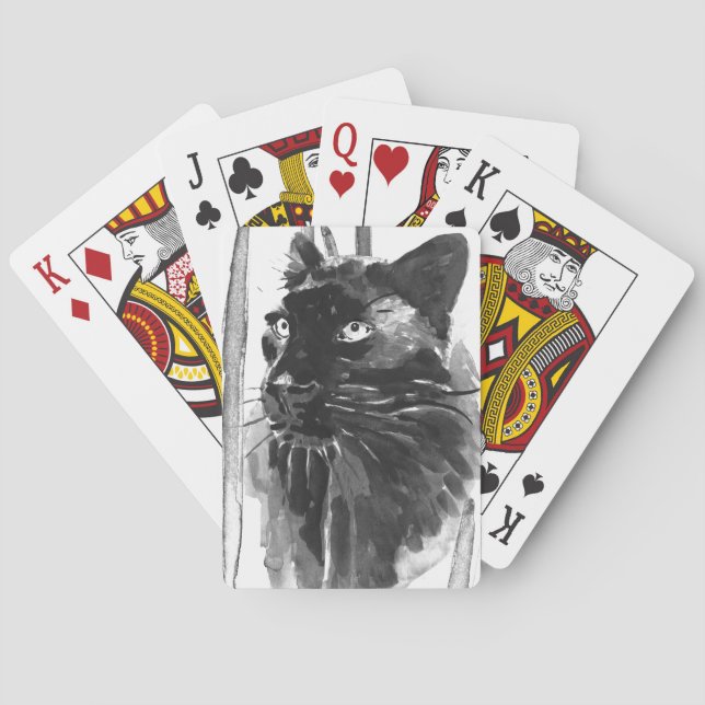 Panther Portrait Spielkarten (Rückseite)