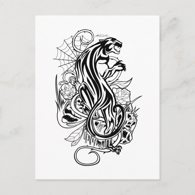 Panther Postkarte (Vorderseite)
