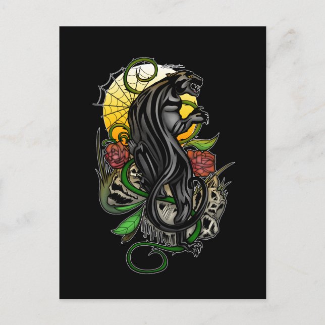 Panther Postkarte (Vorderseite)