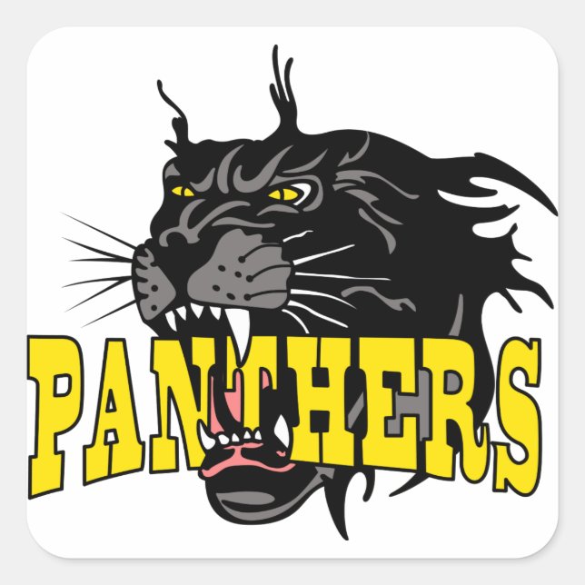 Panther Quadratischer Aufkleber (Vorderseite)
