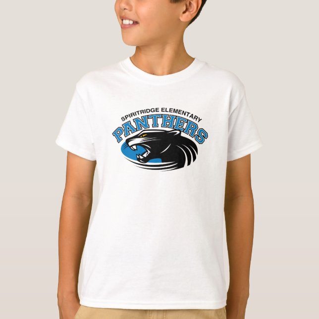Panther Ringer-T-Shirt (weiß/schwarz) T-Shirt (Vorderseite)