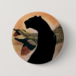 Panther-Sonnenuntergang-Knopf Button