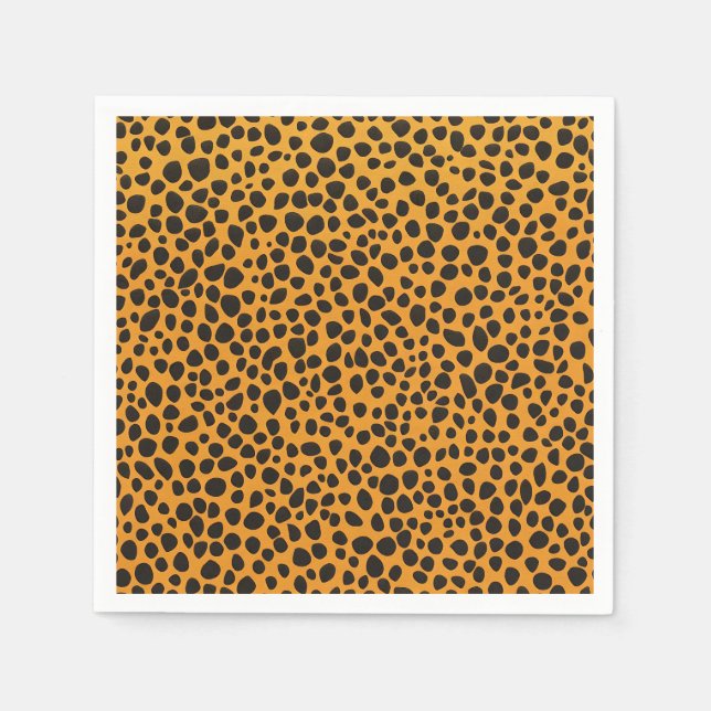Panther Spots Tierhautmuster Serviette (Vorderseite)