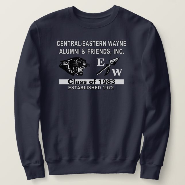 Panther und EW Navy Blue Sweatshirt (Design vorne)