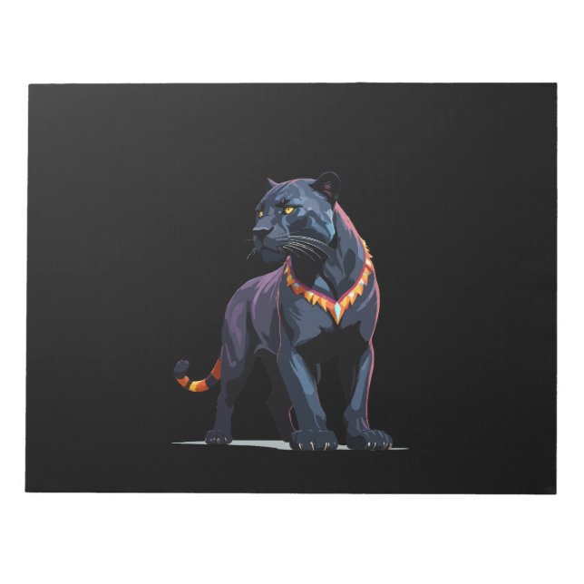 Panther Vector Art mit lebhaften Farben Notizblock (Vorderseite)