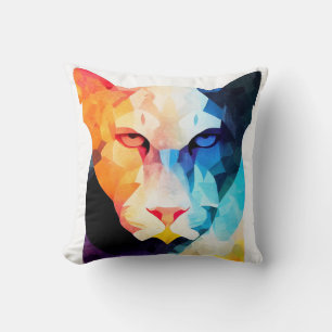 Panther Wild Nature Tierfarben Malerei Kissen