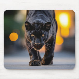 Panther Wildlife Animal auf der Straße Mousepad