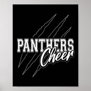 Panthers Cheer Zurück zur Schule Cheerleading-Team Poster