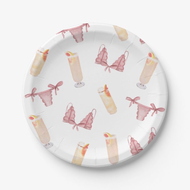 Panties & Palomas Brautparty Bachelorette Pappteller (Vorderseite)