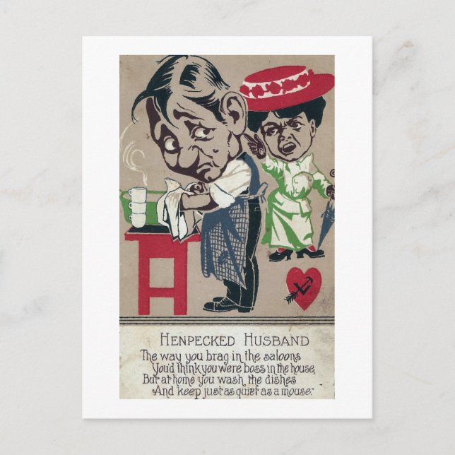 Pantoffelheld Postkarte (Vorderseite)