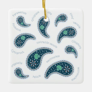 Pantoffeltierchen Paisley Biologie Wissenschaft Mi Keramikornament