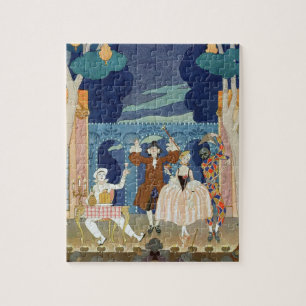 Pantomime Bühne, Illustration für 'Partys Galant