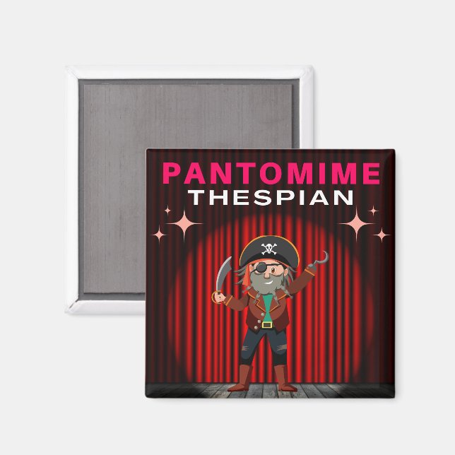 Pantomime Thespian - Captain Hook Magnet (Vorderseite/Rückseite)