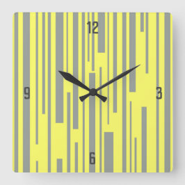 Pantone Farbe Ultimate Gray und Illumination Quadratische Wanduhr