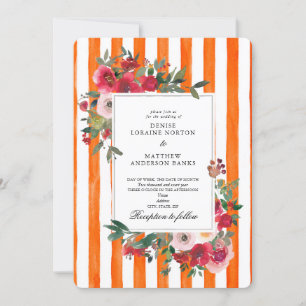 Pantone "Orange Tiger" Hochzeitseinladung Einladung