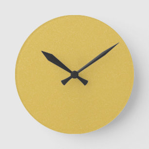 PANTONE Vanillepudding GELB mit feinem Imitat Runde Wanduhr
