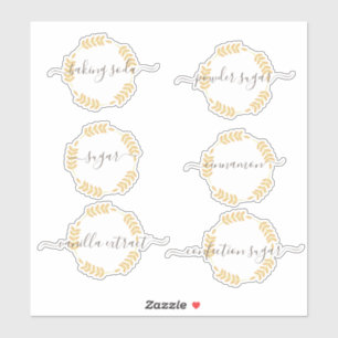 Pantry Organisation BackCanister Jar Sticker