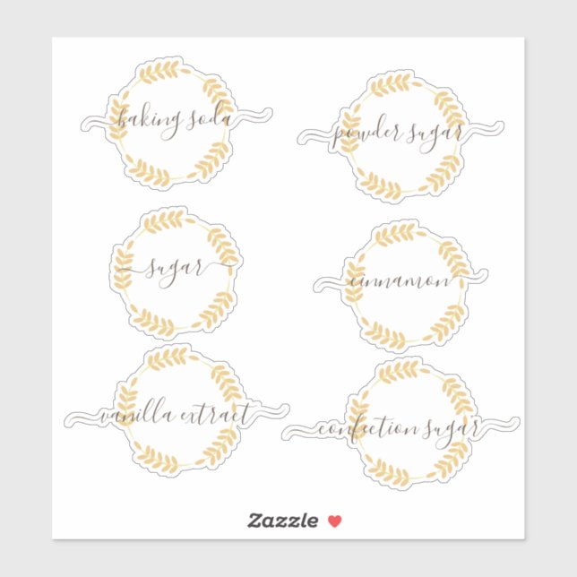 Pantry Organisation BackCanister Jar Sticker (Blatt)