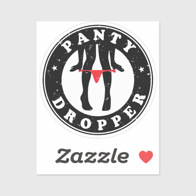 Panty Dropper Custom-Cut Vinyl Sticker (Blatt)