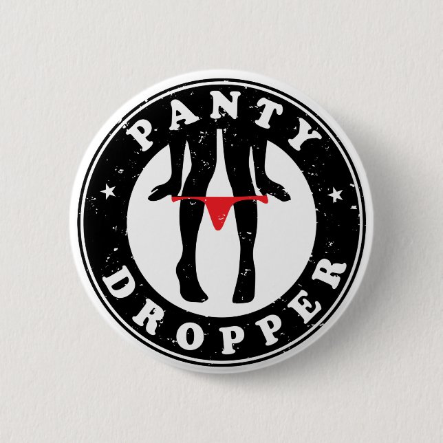 Panty Dropper Custom-Cut Vinyl Sticker Button (Vorderseite)