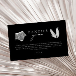 Panty Game Black Modern Lingerie Brautparty Begleitkarte