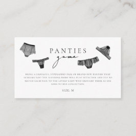 Panty Game Lingerie Brautparty Begleitkarte