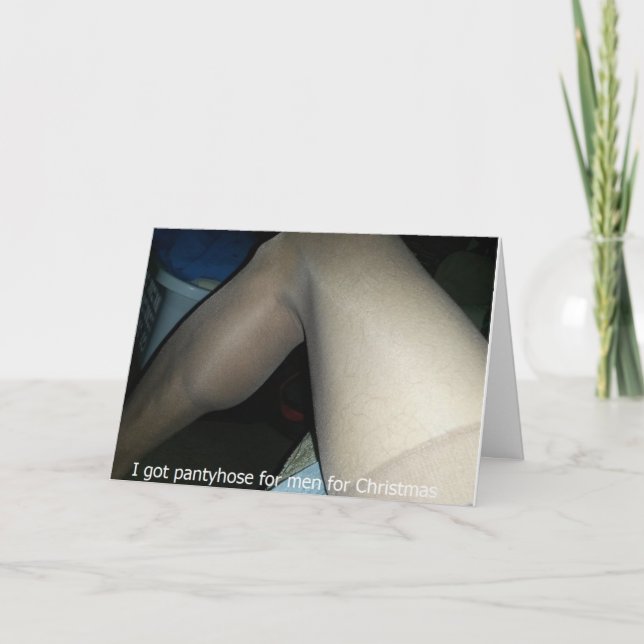 Pantyhose für Männer Feiertagskarte (Vorderseite)