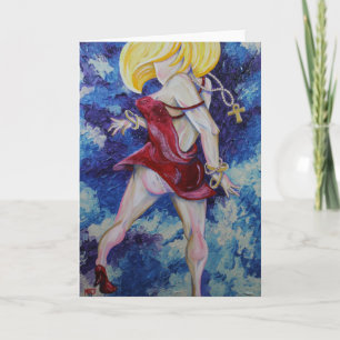 Pantyline, Dancing Girl Art Note/Grußkarten Karte