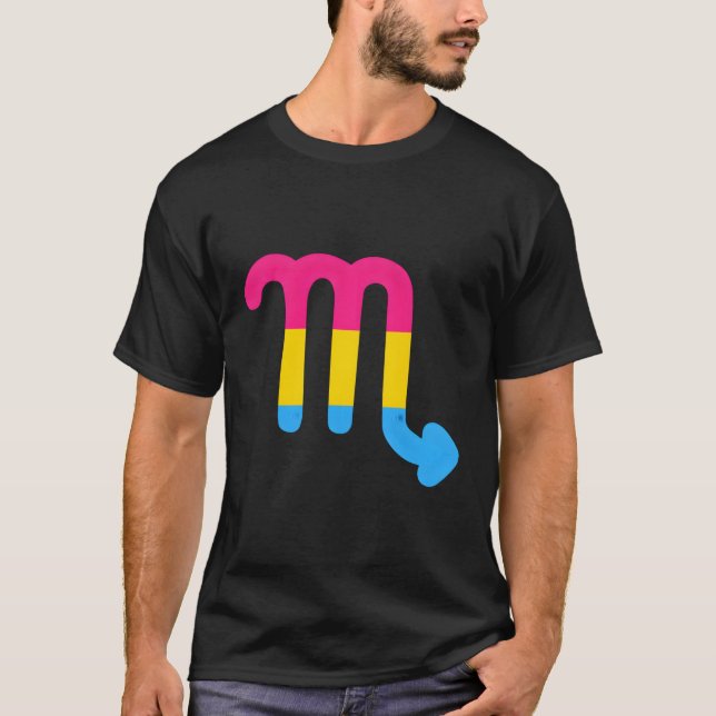 Panual Scorpio Zodiac Sign Panual Prilag Flag T-Shirt (Vorderseite)