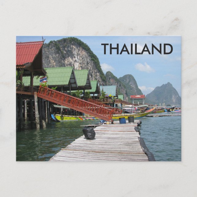 Panyi Floating Fishing Village Süd Thailand Postkarte (Vorderseite)