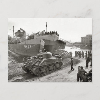 Panzer des Sherman im Zweiten Weltkrieg, die in An Postkarte