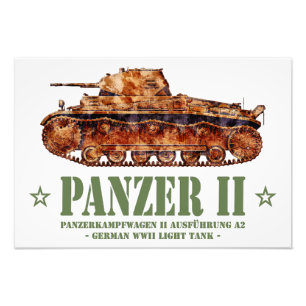 Panzer II A2 Zweiter Weltkrieg deutscher leichter Fotodruck