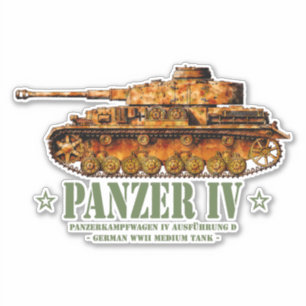 Panzer IV D Zweiter Weltkrieg Mittelalter Zweiter  Aufkleber