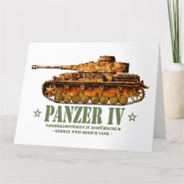 Panzer IV D Zweiter Weltkrieg Mittelalter Zweiter Dankeskarte