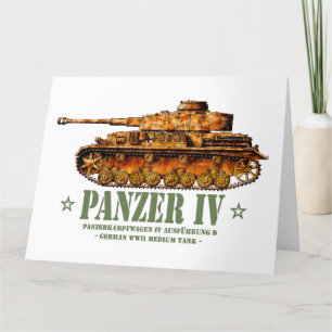 Panzer IV D Zweiter Weltkrieg Mittelalter Zweiter Dankeskarte