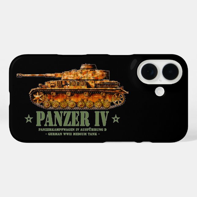 Panzer IV D Zweiter Weltkrieg Mittelalter Zweiter  iPhone 16 Hülle (Rückseite (Horizontal))
