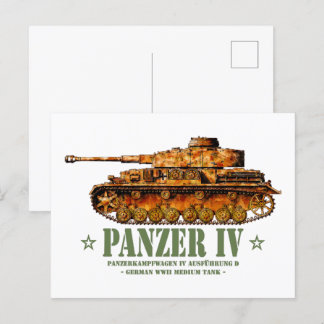 Panzer IV D Zweiter Weltkrieg Mittelalter Zweiter  Postkarte