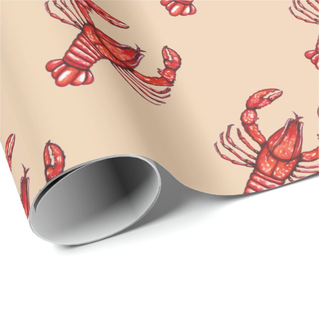 Panzerkrebs-Gewohnheit Louisianas Cajun Geschenkpapier (Rolleneckpunkt)
