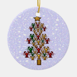 Panzerkrebs-Hummer-Weihnachtsbaum Keramikornament