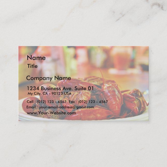 Panzerkrebse am Gipfel-Austern-Haus Visitenkarte (Vorderseite)