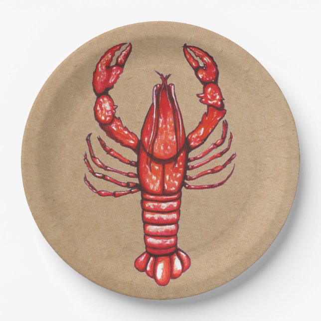 Panzerkrebse Louisianas Cajun Pappteller (Vorderseite)